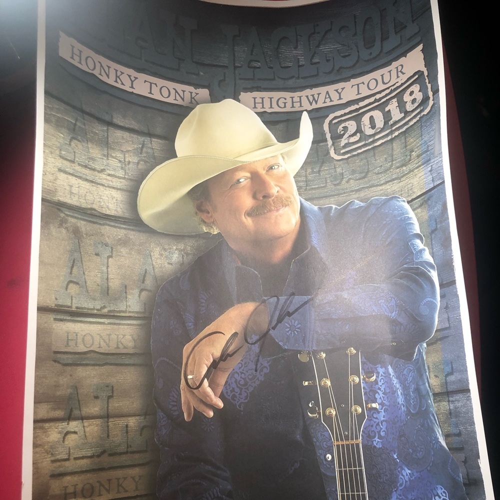 Alan Jackson Autographed poster